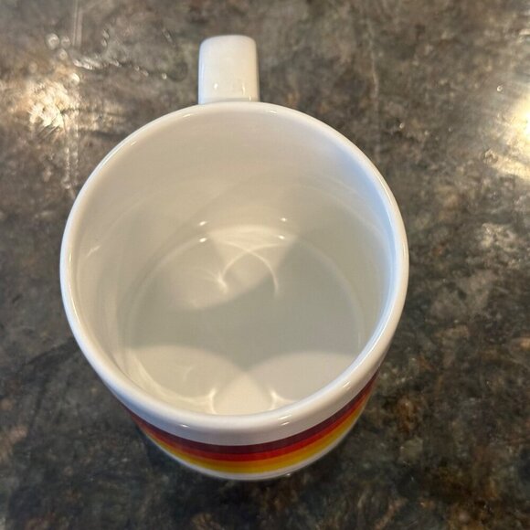 1982 Disney EPCOT Center Mug Japan Rainbow Stripes Retro Logo Vintage Coffee Cup - Picture 11 of 15